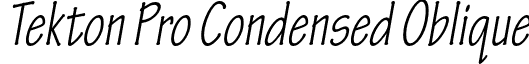 Tekton Pro Condensed Oblique font - TektonPro-CondObl.otf