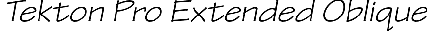 Tekton Pro Extended Oblique font - TektonPro-ExtObl.otf