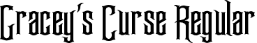 Gracey's Curse Regular font - The Haunted Mansion 2.ttf