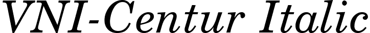 VNI-Centur Italic font - VCENTI.TTF