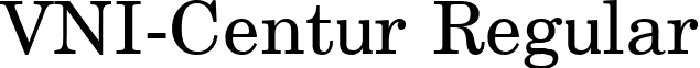 VNI-Centur Regular font - VCENTN.TTF