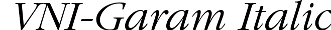 VNI-Garam Italic font - VGARAMI.TTF