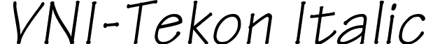 VNI-Tekon Italic font - VTEKTI.TTF