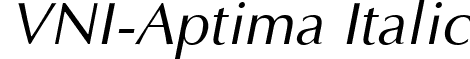 VNI-Aptima Italic font - Vaptimi.ttf