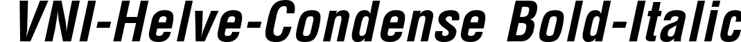VNI-Helve-Condense Bold-Italic font - Vhelvcbi.ttf