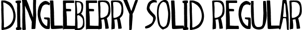 dingleberry solid Regular font - dingleberry solid.ttf