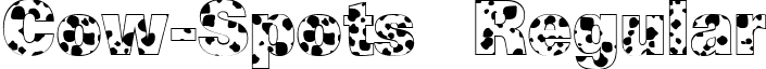 Cow-Spots Regular font - COWSPOT.ttf