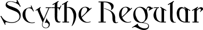 Scythe Regular font - scythe.ttf