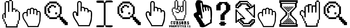 Cursors Regular font - Cursors.ttf