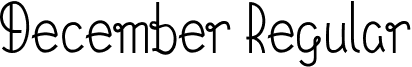 December Regular font - December.ttf