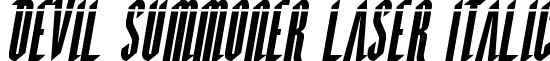 Devil Summoner Laser Italic font - devilsummonerlaserital.ttf