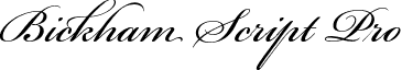 Bickham Script Pro font - BickhamScriptPro-Regular.otf