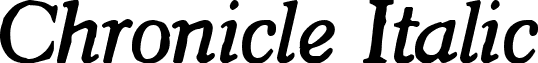 Chronicle Italic font - Chronicle Italic.ttf