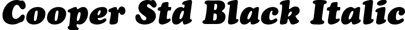 Cooper Std Black Italic font - CooperBlackStd-Italic.otf