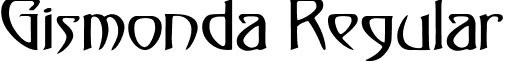 Gismonda Regular font - Gismonda.ttf