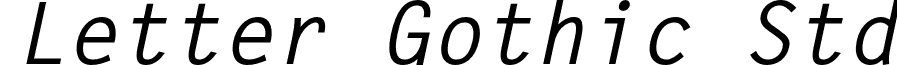 Letter Gothic Std font - LetterGothicStd-BoldSlanted.otf