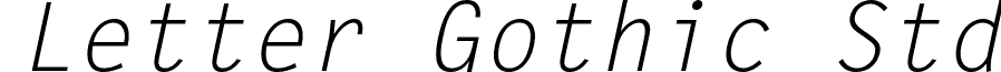 Letter Gothic Std font - LetterGothicStd-Slanted.otf