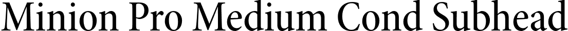 Minion Pro Medium Cond Subhead font - MinionPro-MediumCnSubh.otf