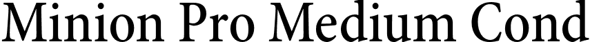 Minion Pro Medium Cond font - MinionPro-MediumCn.otf