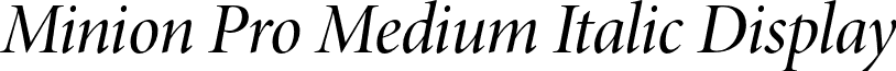 Minion Pro Medium Italic Display font - MinionPro-MediumItDisp.otf