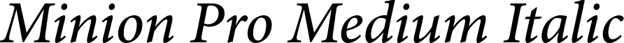 Minion Pro Medium Italic font - MinionPro-MediumIt.otf