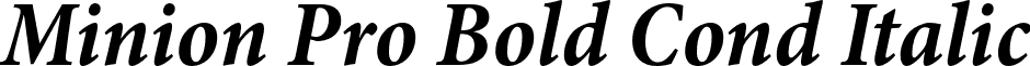 Minion Pro Bold Cond Italic font - MinionPro-BoldCnIt.otf