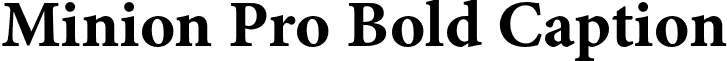 Minion Pro Bold Caption font - MinionPro-BoldCapt.otf