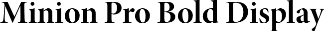 Minion Pro Bold Display font - MinionPro-BoldDisp.otf