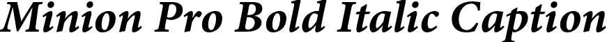 Minion Pro Bold Italic Caption font - MinionPro-BoldItCapt.otf