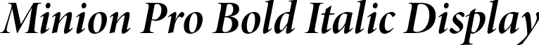 Minion Pro Bold Italic Display font - MinionPro-BoldItDisp.otf