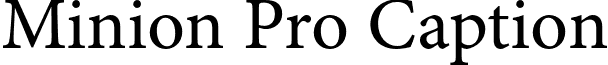 Minion Pro Caption font - MinionPro-Capt.otf