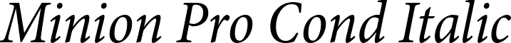 Minion Pro Cond Italic font - MinionPro-CnIt.otf