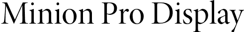 Minion Pro Display font - MinionPro-Disp.otf