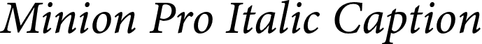 Minion Pro Italic Caption font - MinionPro-ItCapt.otf