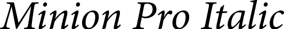 Minion Pro Italic font - MinionPro-It.otf