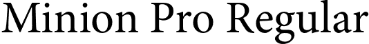 Minion Pro Regular font - MinionPro-Regular.otf