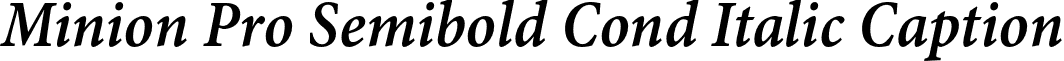 Minion Pro Semibold Cond Italic Caption font - MinionPro-SemiboldCnItCapt.otf