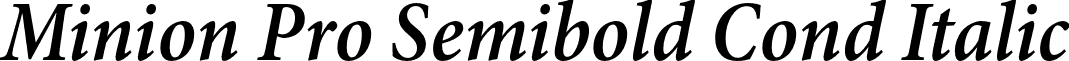Minion Pro Semibold Cond Italic font - MinionPro-SemiboldCnIt.otf
