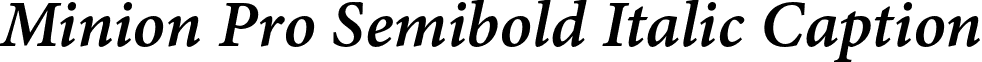 Minion Pro Semibold Italic Caption font - MinionPro-SemiboldItCapt.otf