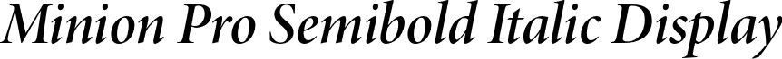 Minion Pro Semibold Italic Display font - MinionPro-SemiboldItDisp.otf