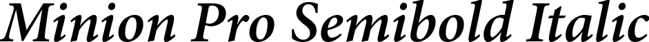 Minion Pro Semibold Italic font - MinionPro-SemiboldIt.otf