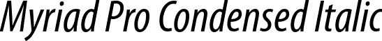 Myriad Pro Condensed Italic font - MyriadPro-CondIt.otf