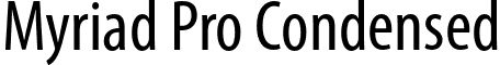 Myriad Pro Condensed font - MyriadPro-Cond.otf