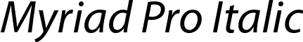 Myriad Pro Italic font - MyriadPro-It.otf