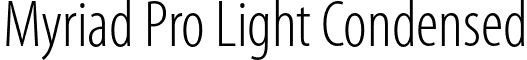 Myriad Pro Light Condensed font - MyriadPro-LightCond.otf