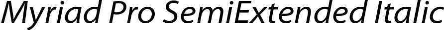 Myriad Pro SemiExtended Italic font - Myriad Pro SemiExtended Italic.ttf
