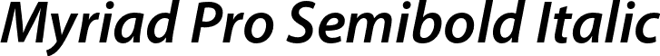 Myriad Pro Semibold Italic font - MyriadPro-SemiboldIt.otf
