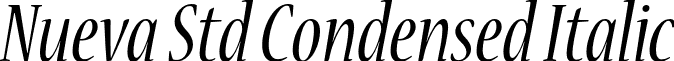 Nueva Std Condensed Italic font - NuevaStd-CondItalic.otf