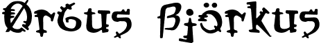 Orbus Bjorkus font - ORB_____.TTF