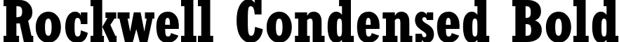 Rockwell Condensed Bold font - ROCCB___.TTF